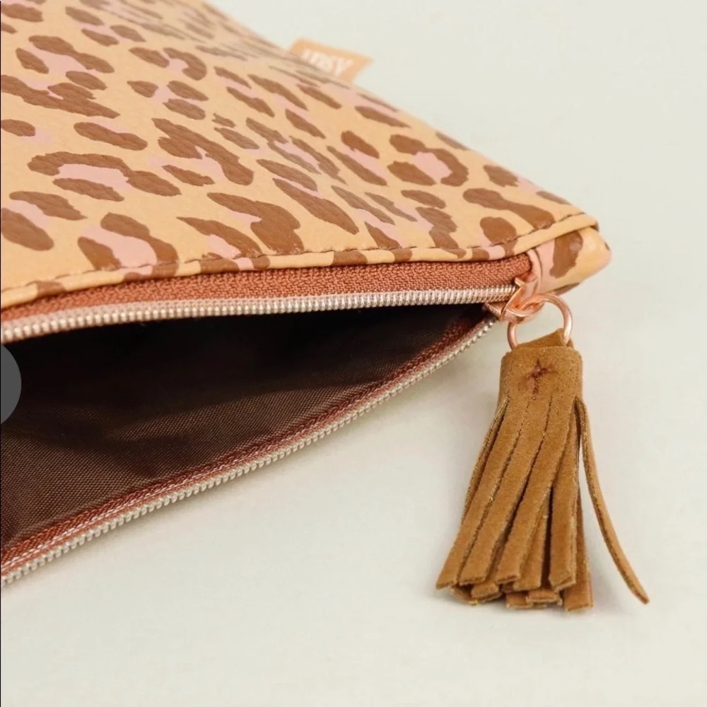 Ipsy Leopard Print Cosmetic Clutch Bag